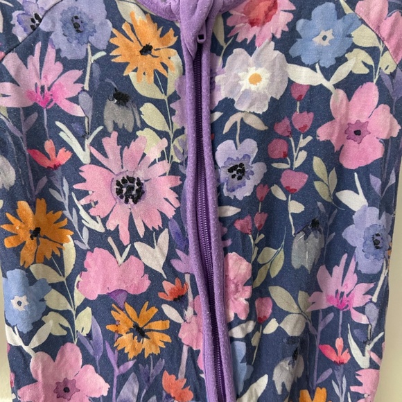 Little Sleepies Dusk Bloom Purple Floral Zippy 3-6 Months - Picture 3 of 4